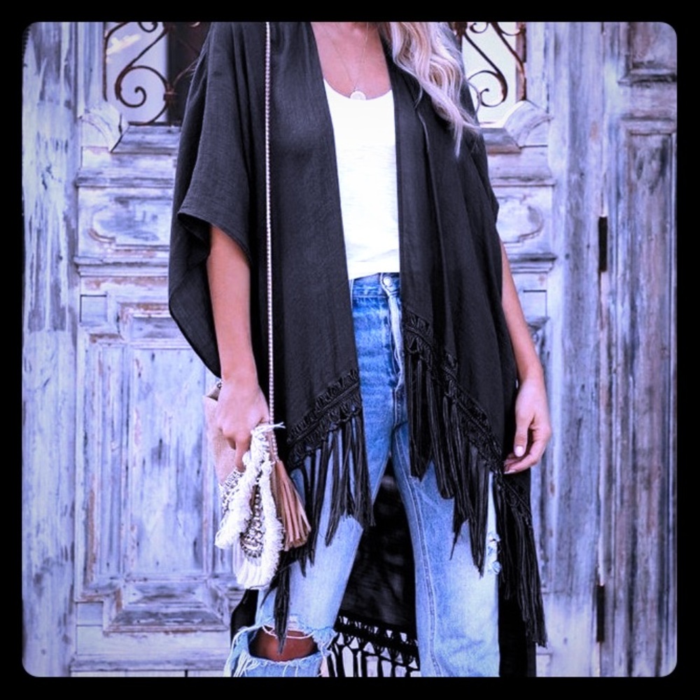 Black Indie Kimono- One Size